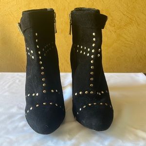 Bebe black suede ankle boots